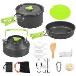 Elevate Your Outdoor Cooking with Our 16Pcs Camping Cooking Ware Kit