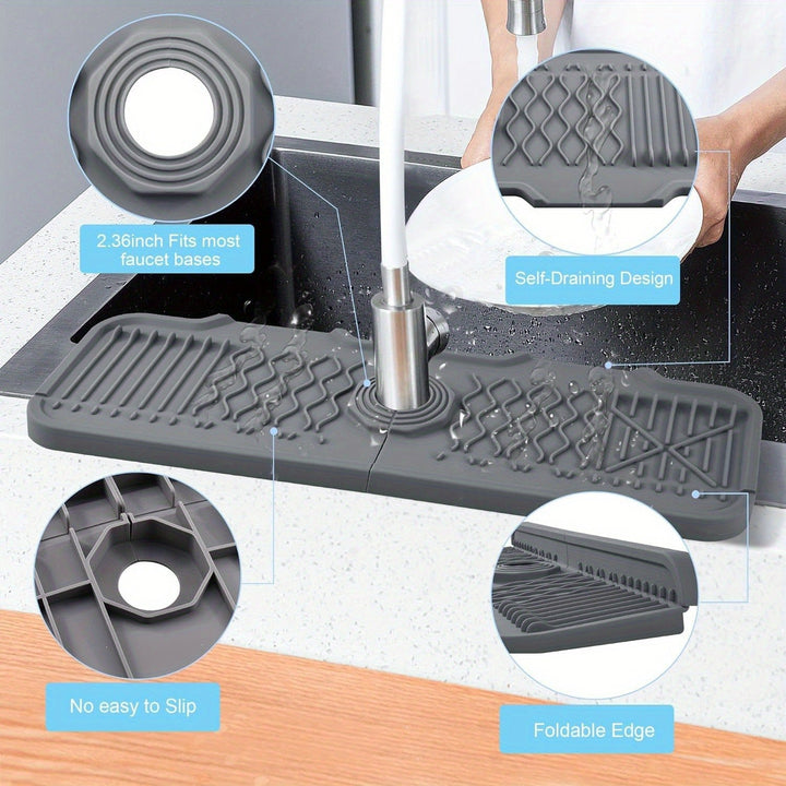 Transform Your Kitchen with the Non Slip Self Draining Silicone Sink Drying Board
