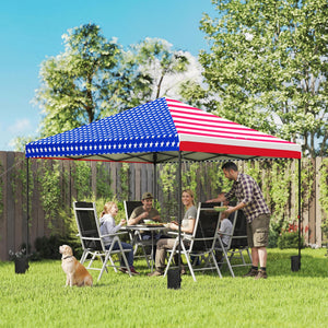 Celebrate in Style with the 10 x 10 ft Pop Up Canopy Tent American Flag - Americas 250th