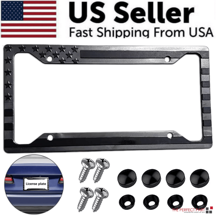 Black 3D ABS Car Tag Frame Holder Decal