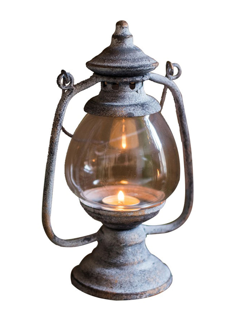Retro Iron Candlestick Small Lantern