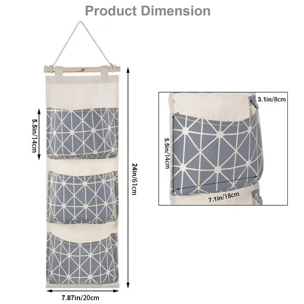 Wall Mounted Door Closet Hanging Storage Storage Bag Organizer