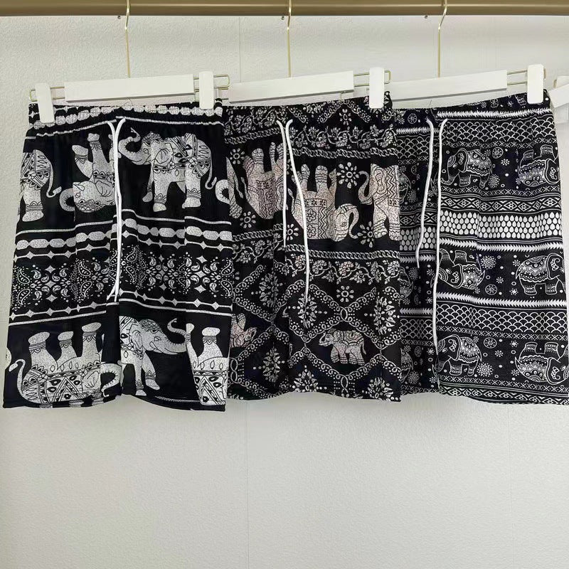 Elephant Print Swim Trunks