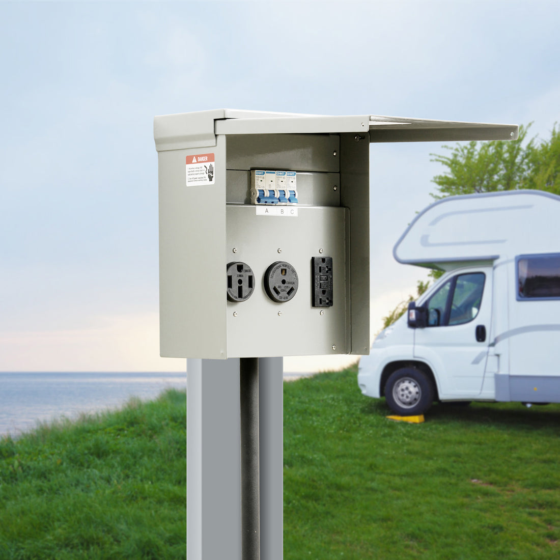 VEVOR Temporary Power Outlet Panel,RV Power Outlet Box