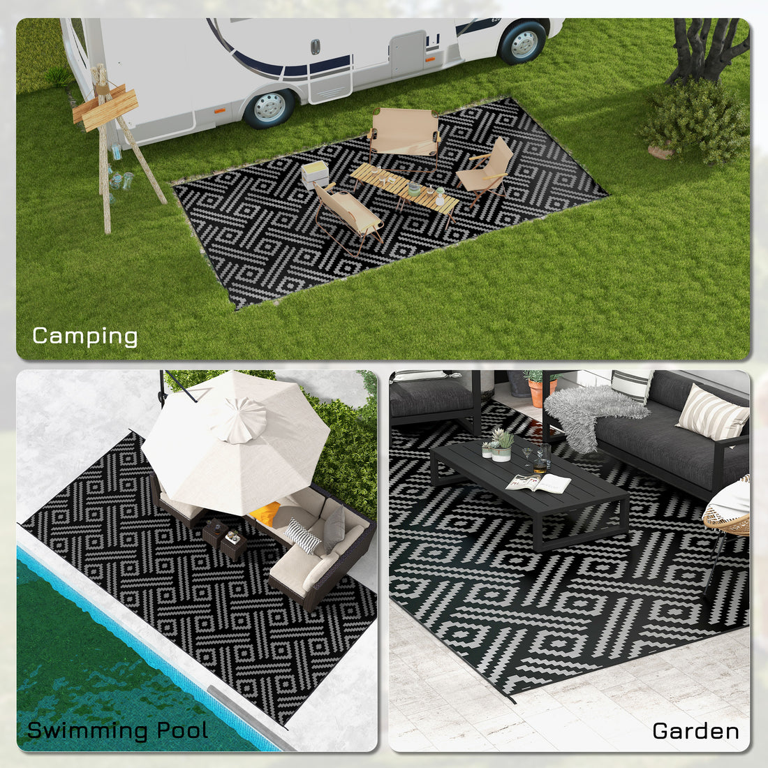 Reversible Outdoor Camping Rug