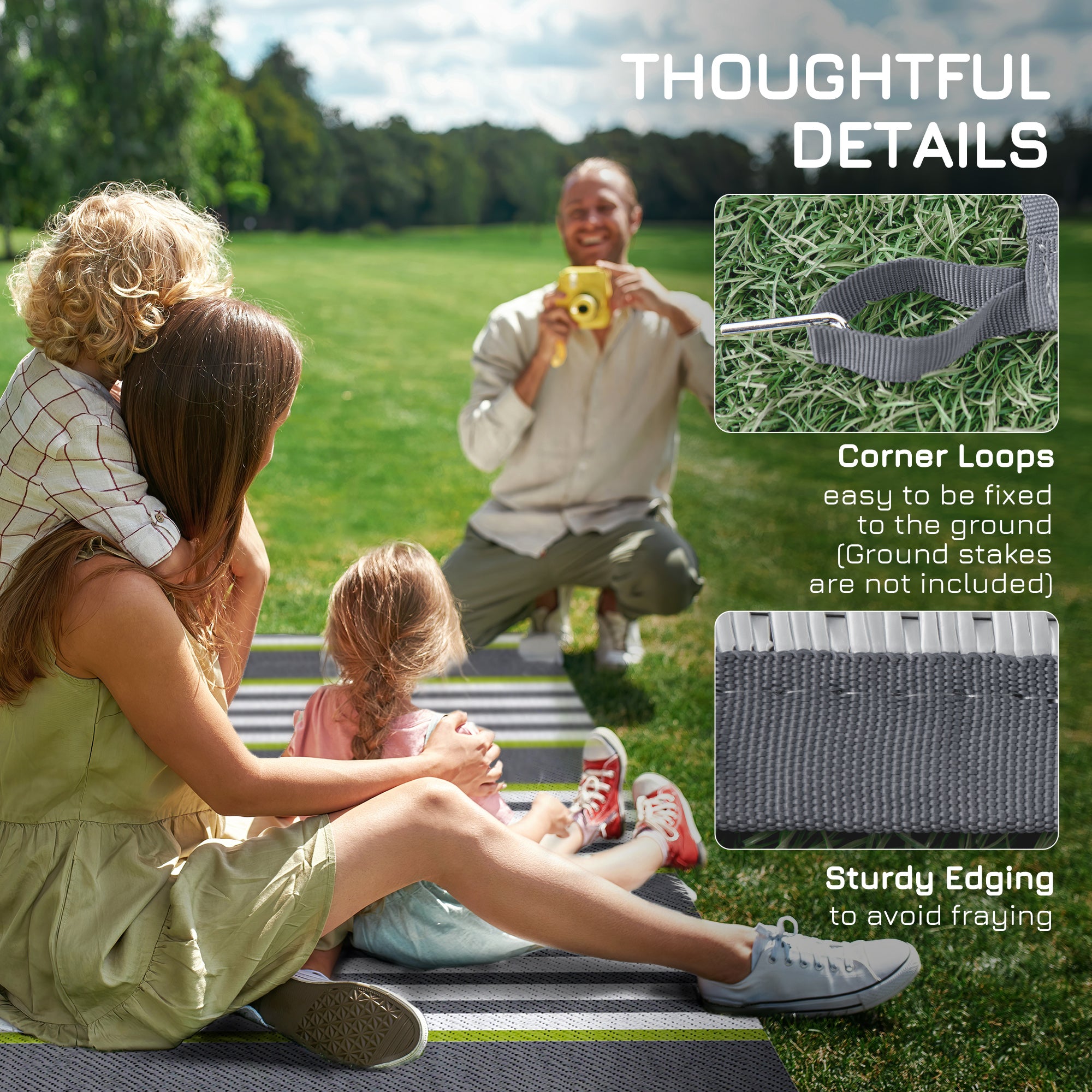 9x12 Reversible Waterproof Outdoor Rug
