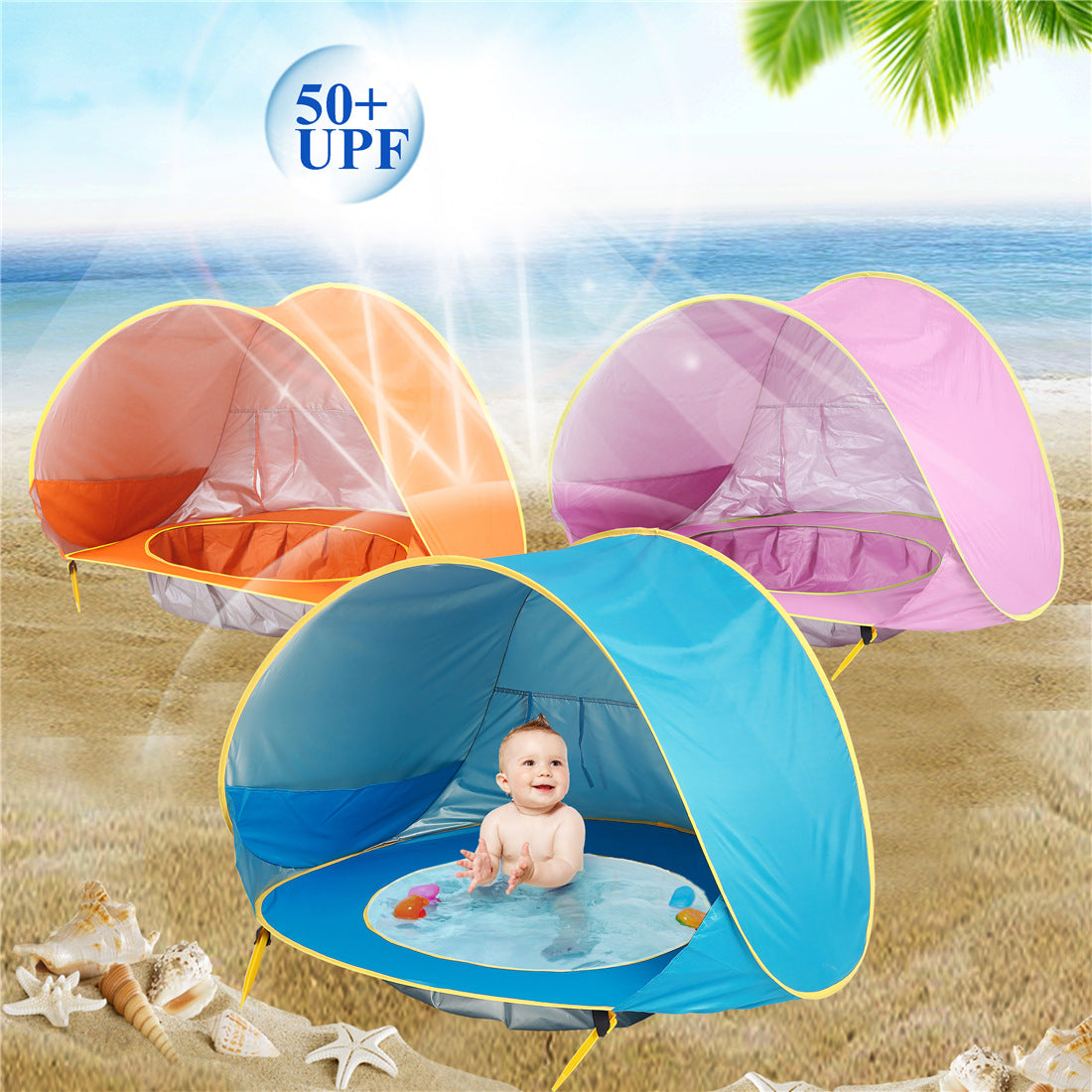 Baby Beach Tent Kids UV Protection Waterproof Foldable Sun Shelter