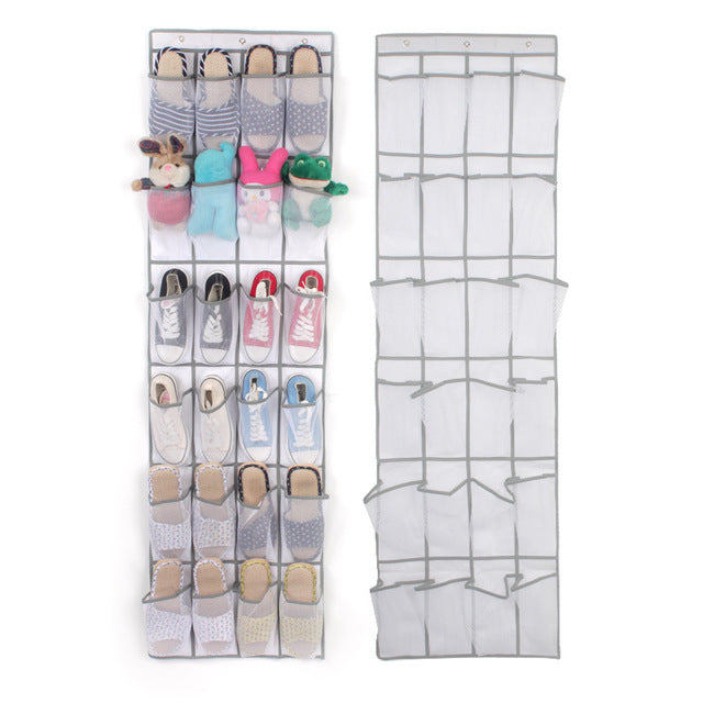 24 Pocket Door Hanging Shoe Storage Rack
