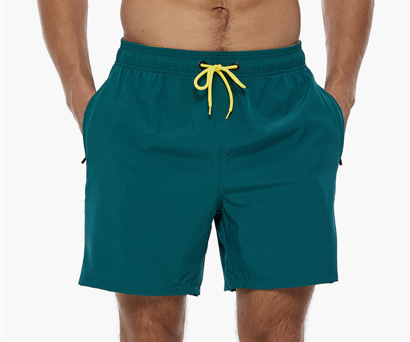 Men's Casual Solid Color Swim Trunks