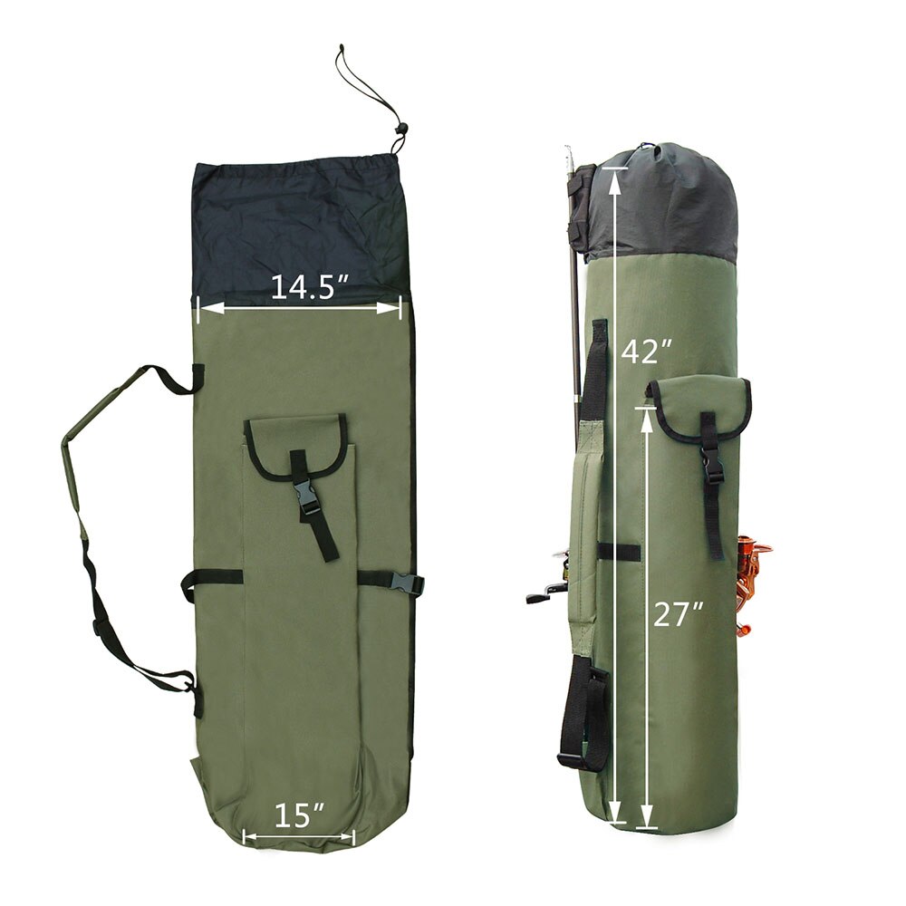 Portable Fishing Rod Storage Reel Bag Organizer Case