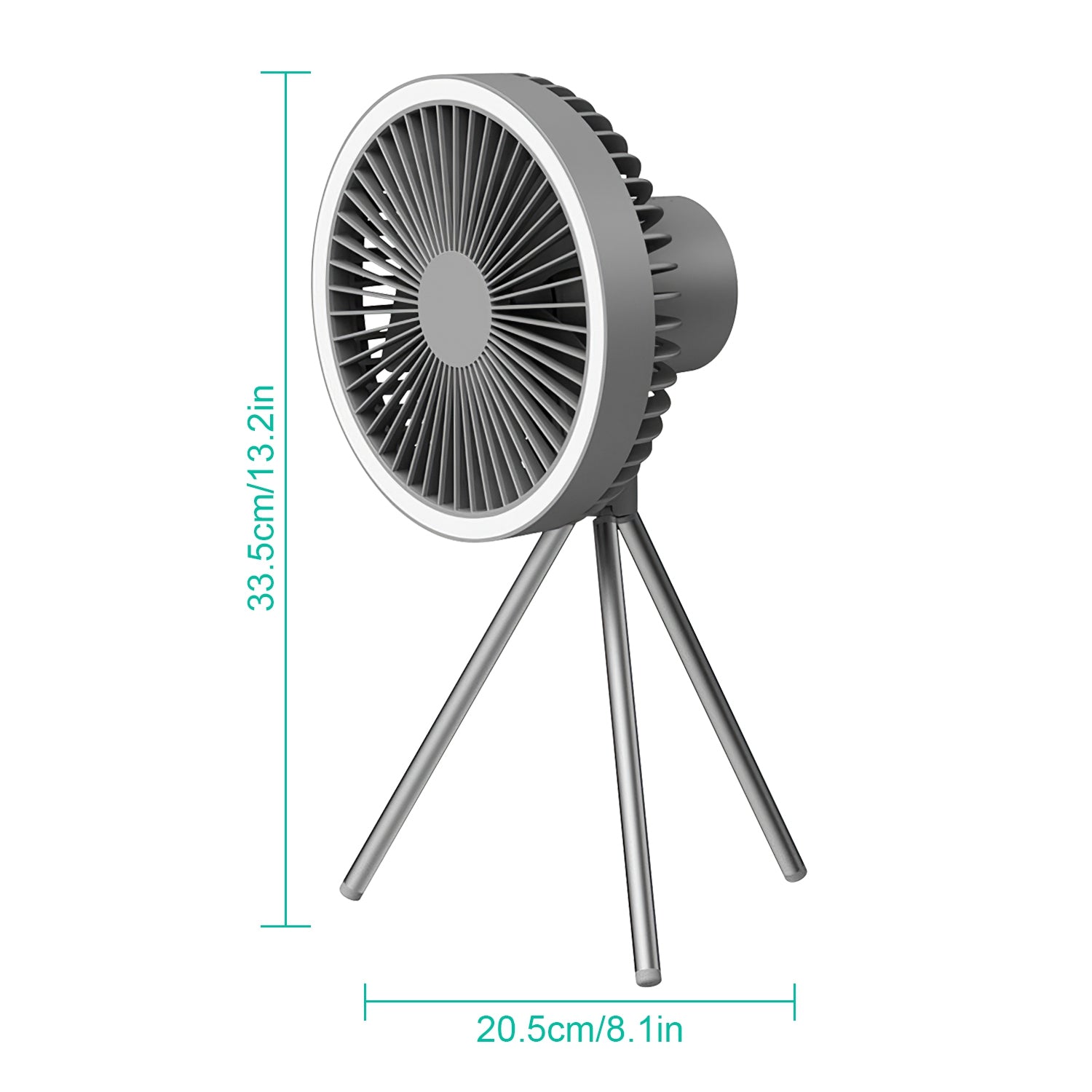 Rechargeable Camping Fan With LED Lantern