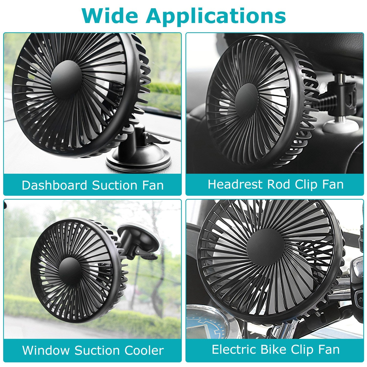 Portable 1Pc Car Cooling Fan