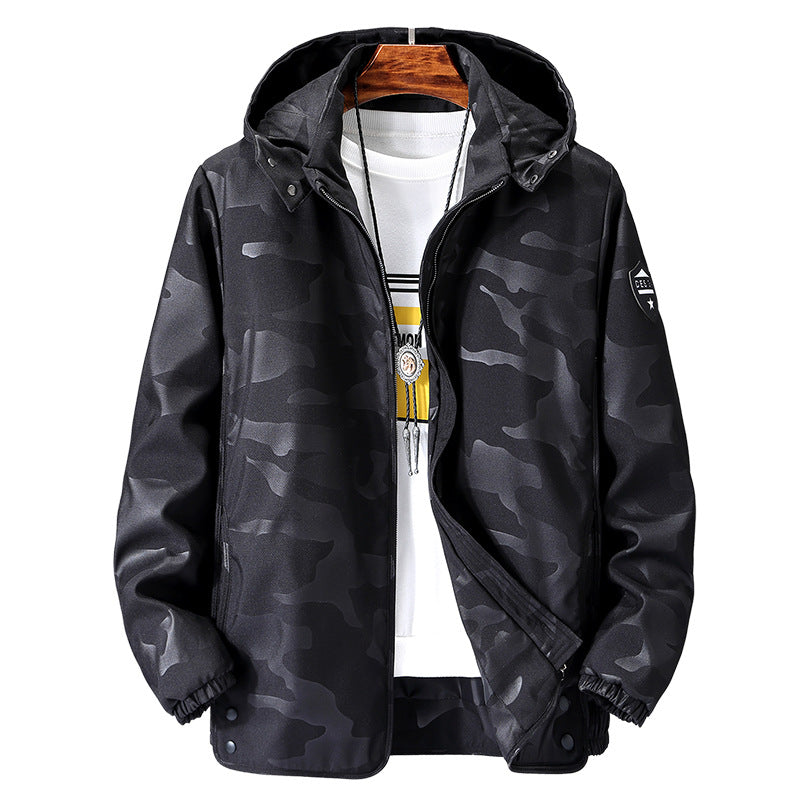 Windbreaker Jacket Large Camouflage Top