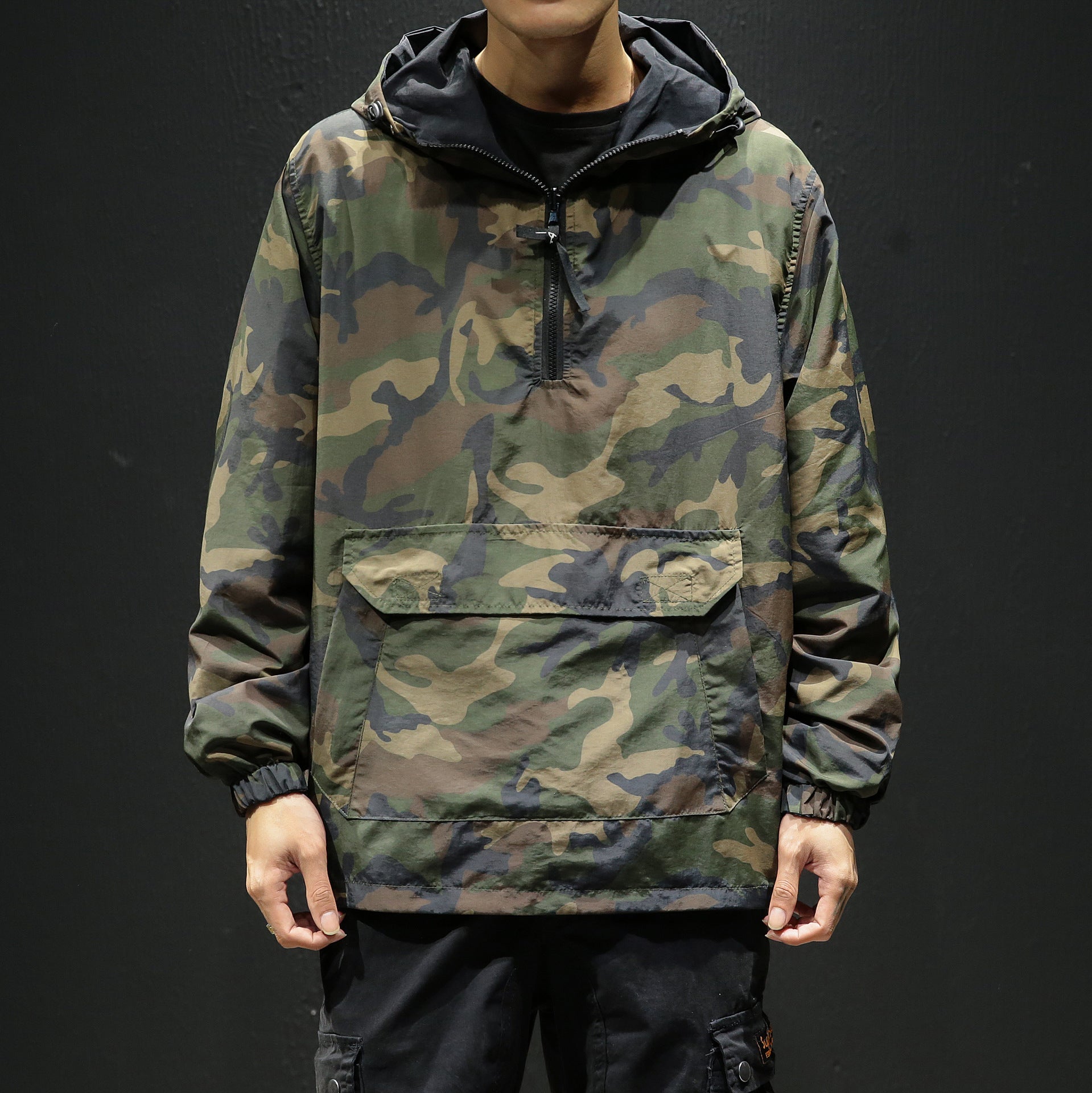 Men's Plus Size Double-Sided Camouflage Jacket