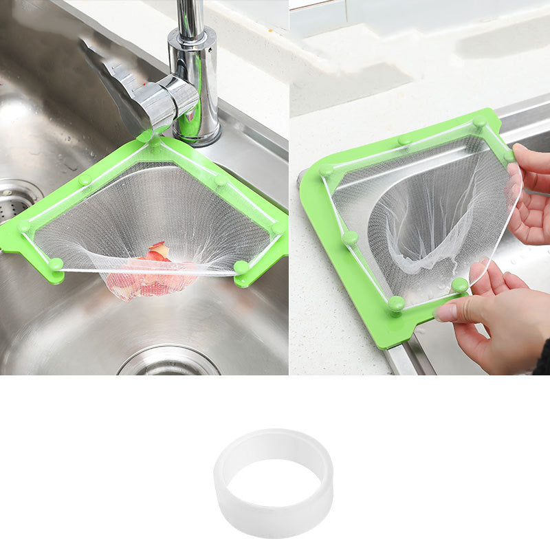Kitchen Sink Triangle Hanging Net Drain Storage Rack