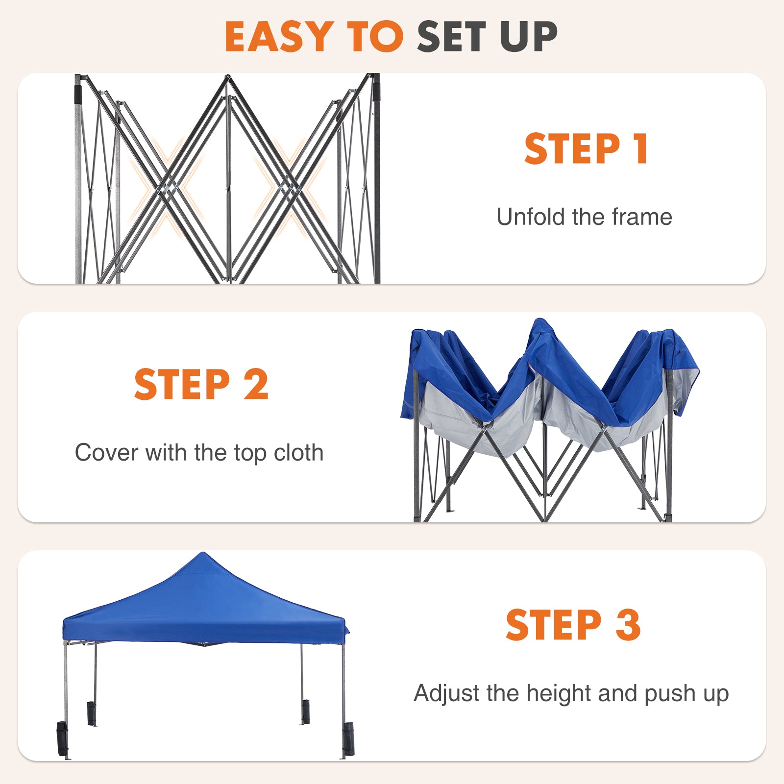 10 x 10 Ft Easy Setup Outdoor Canopy Tent Sun Shelter