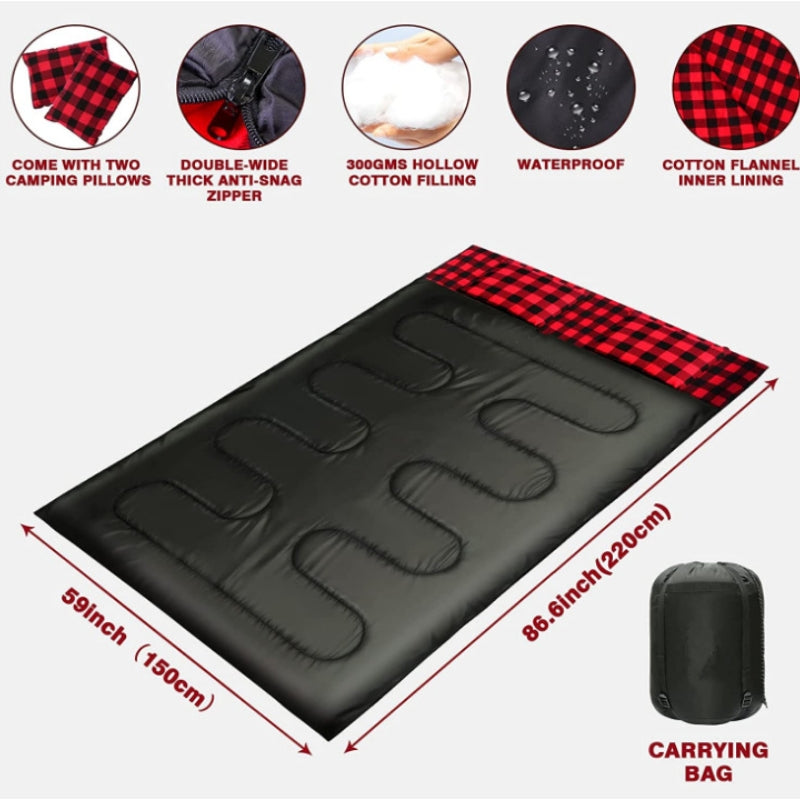 Camping Flannel Sleeping Bag Thickened
