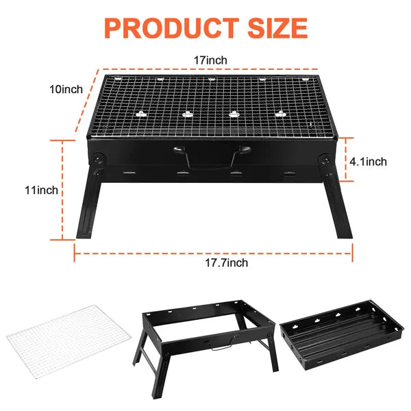 Portable Foldable Charcoal BBQ Grill