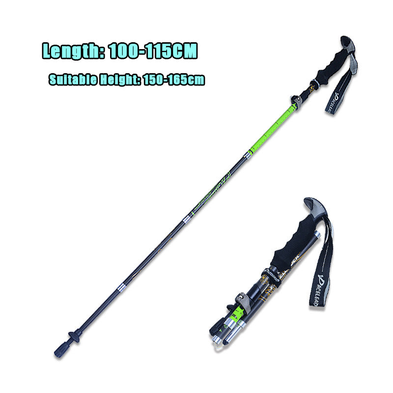 Outdoor Carbon Folding Trekking Poles Lightweight Hiking Sti