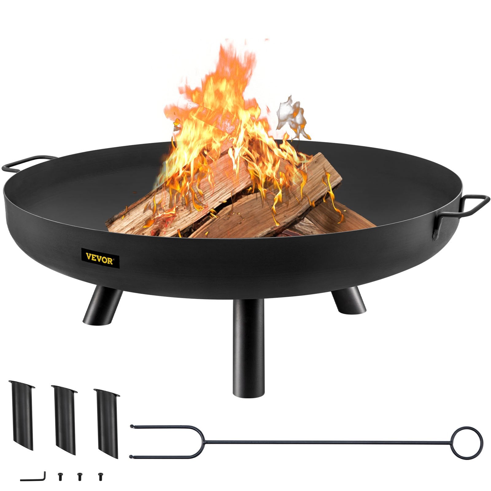 30 Inch Carbon Steel Fire Pit Bowl With Drain Hole