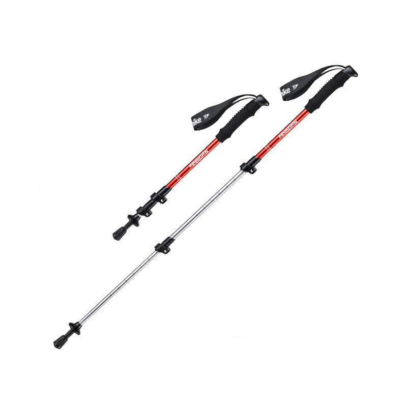 Family Kids Three Section Adjustable Trekking Poles Hiking Sticks
