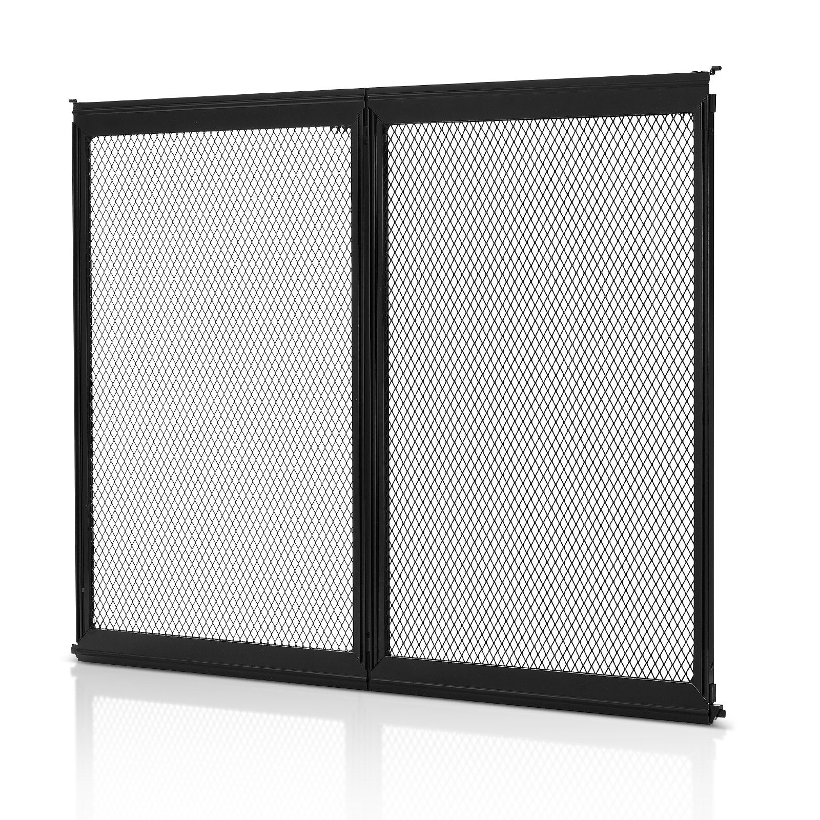 RV Screen Door Protector Aluminum Alloy Pet Mesh 24.5×20 Inch Black