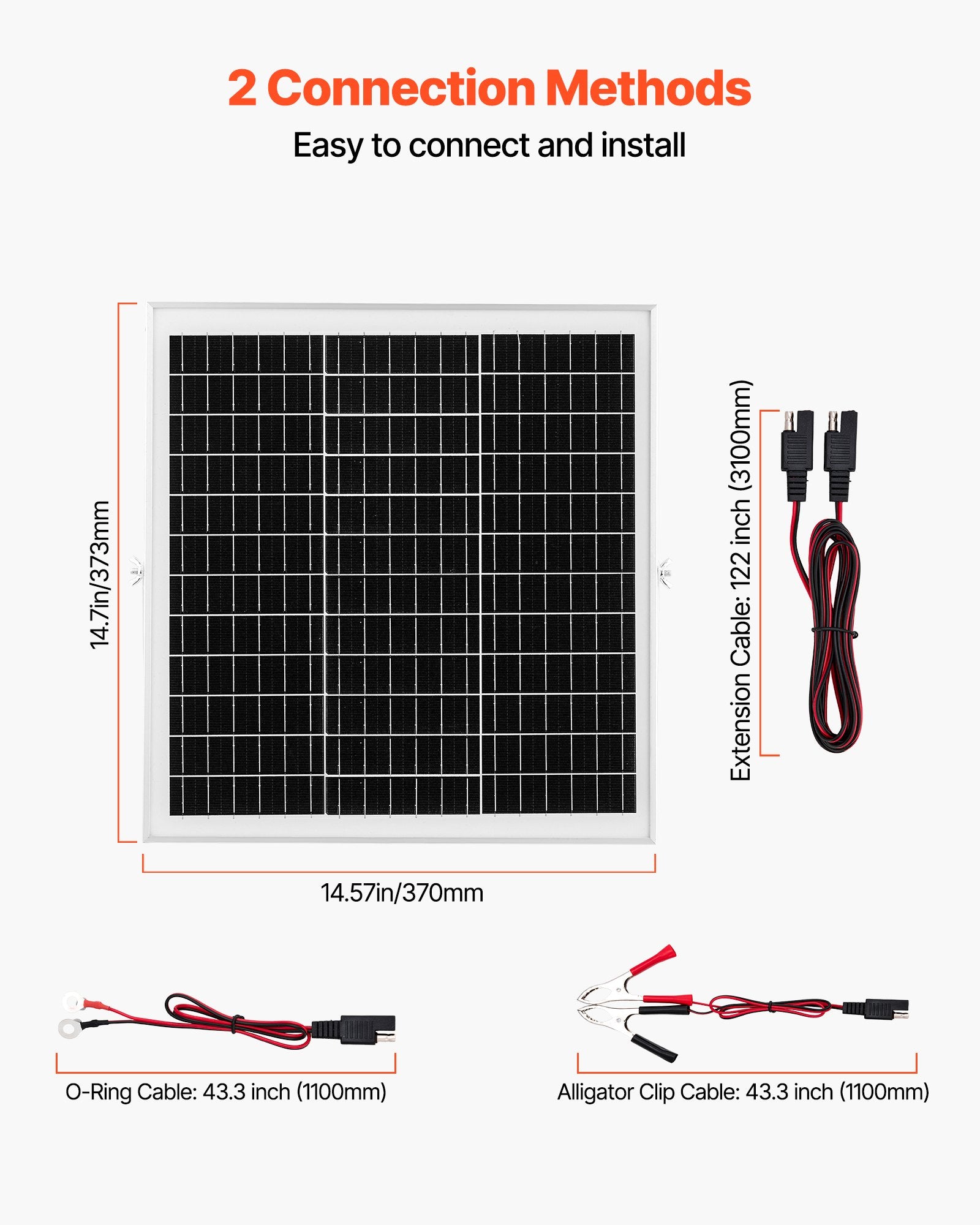 20W 12V Solar Battery Charger Panel