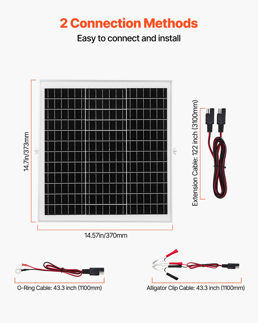 20W 12V Solar Battery Charger Panel