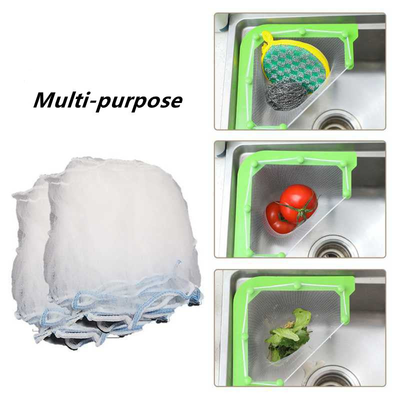 Kitchen Sink Triangle Hanging Net Drain Storage Rack