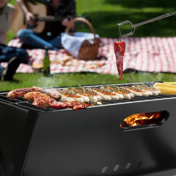 Foldable BBQ Grill For Camping, Picnic, RV Travel & Backyard Use