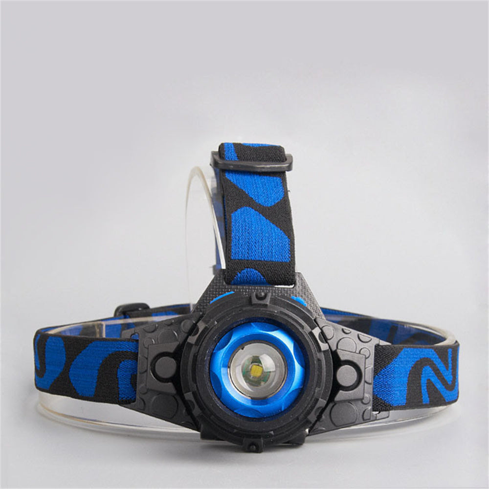Rechargeable Polymer LED Headlamp Focus Beam Head-Mounted Camping Cycling Light