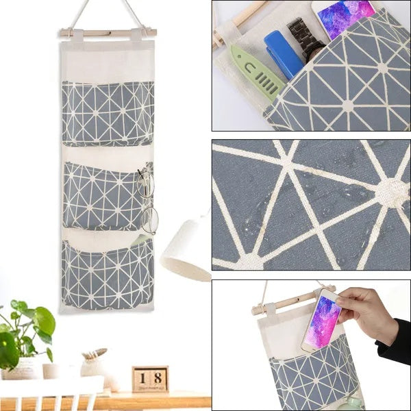 Wall Mounted Door Closet Hanging Storage Storage Bag Organizer