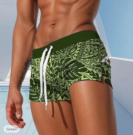 Men’s Tropical Print Swim Trunks