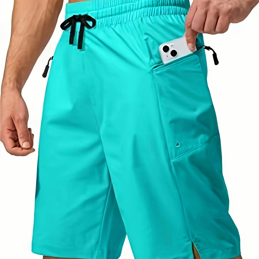 Men’s Solid Color Quick-Dry Board Shorts