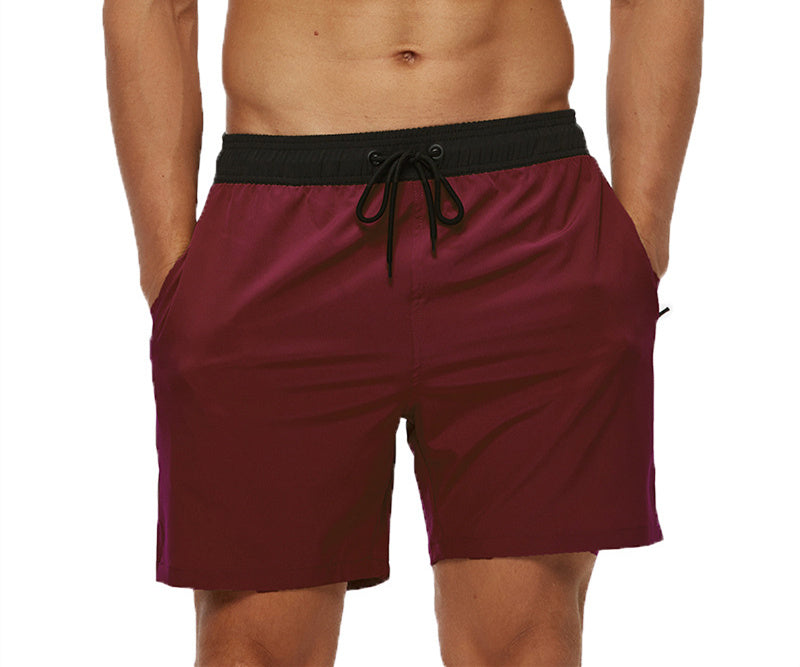 Men's Casual Solid Color Swim Trunks