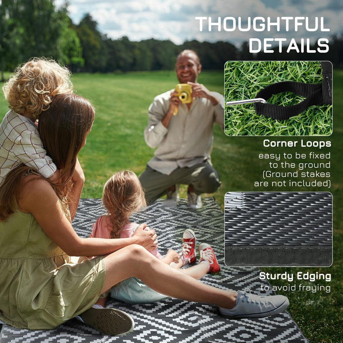 Reversible Outdoor Camping Rug