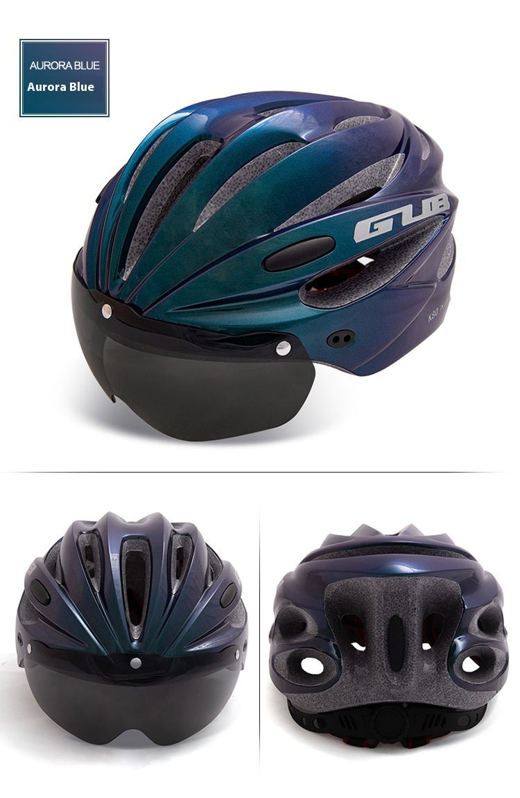 Integrated Riding Cap Magnetic Goggles Helmet
