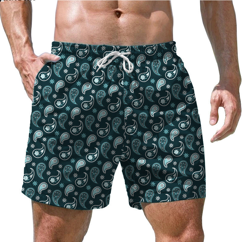 Men’s Hawaiian 3D Print Board Shorts