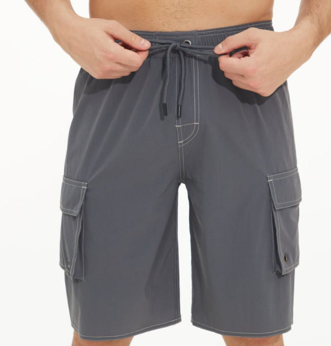 Men’s Solid Color Casual Outdoor Beach Shorts
