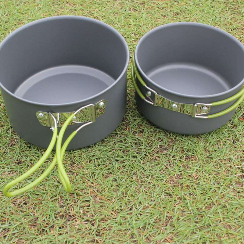 Camping Pan, Pot, and Bowl Set