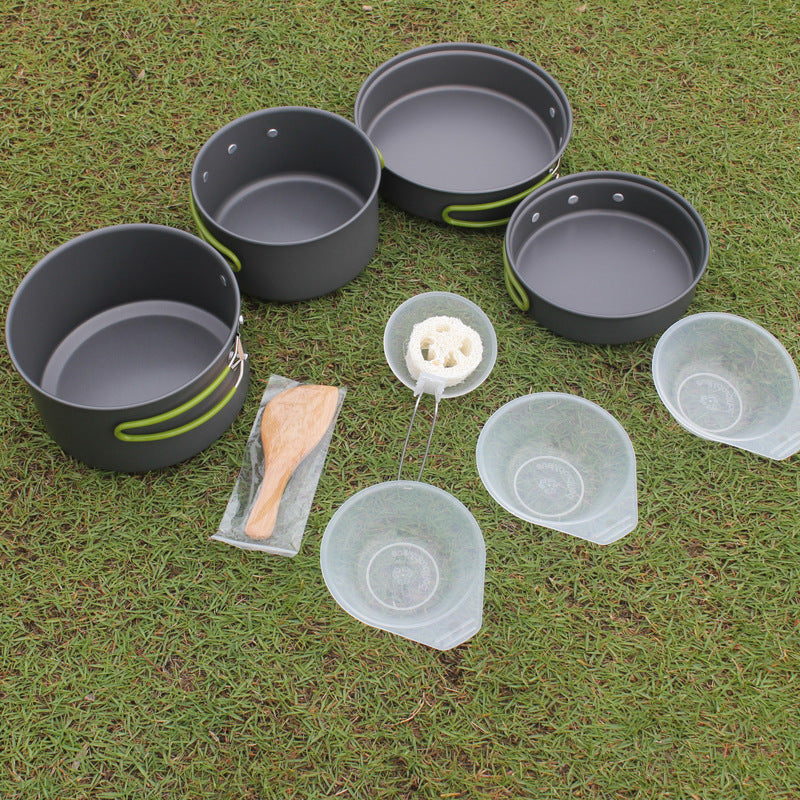 Camping Pan, Pot, and Bowl Set
