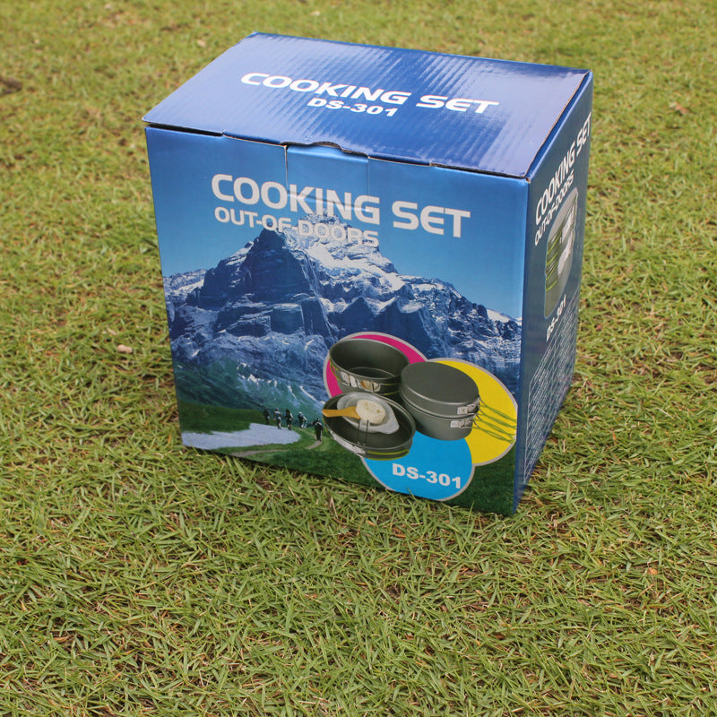 Camping Pan, Pot, and Bowl Set