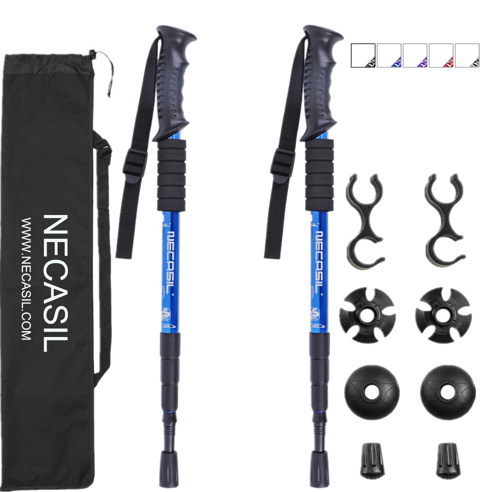 Newcastle Four Section Telescopic Trekking Poles Hiking Sticks