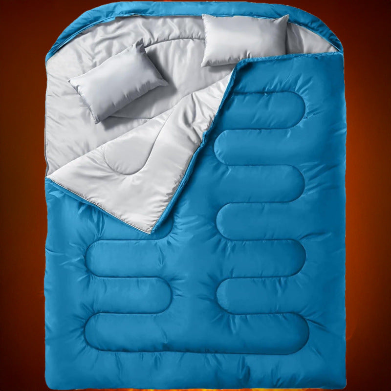 Double-Size Sleeping Bag with Pillows