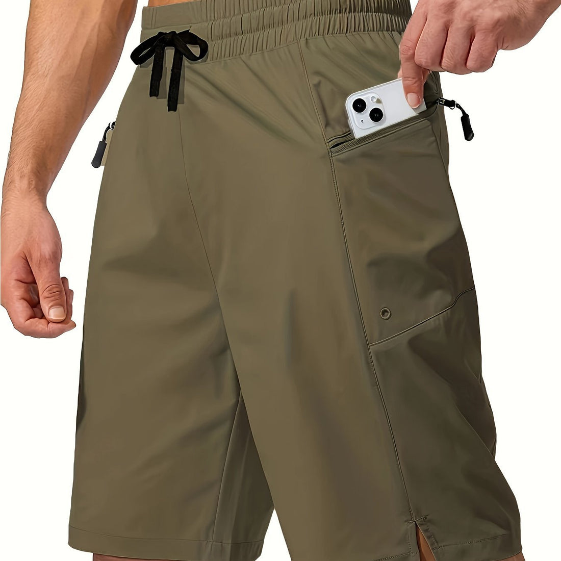 Men’s Solid Color Quick-Dry Board Shorts