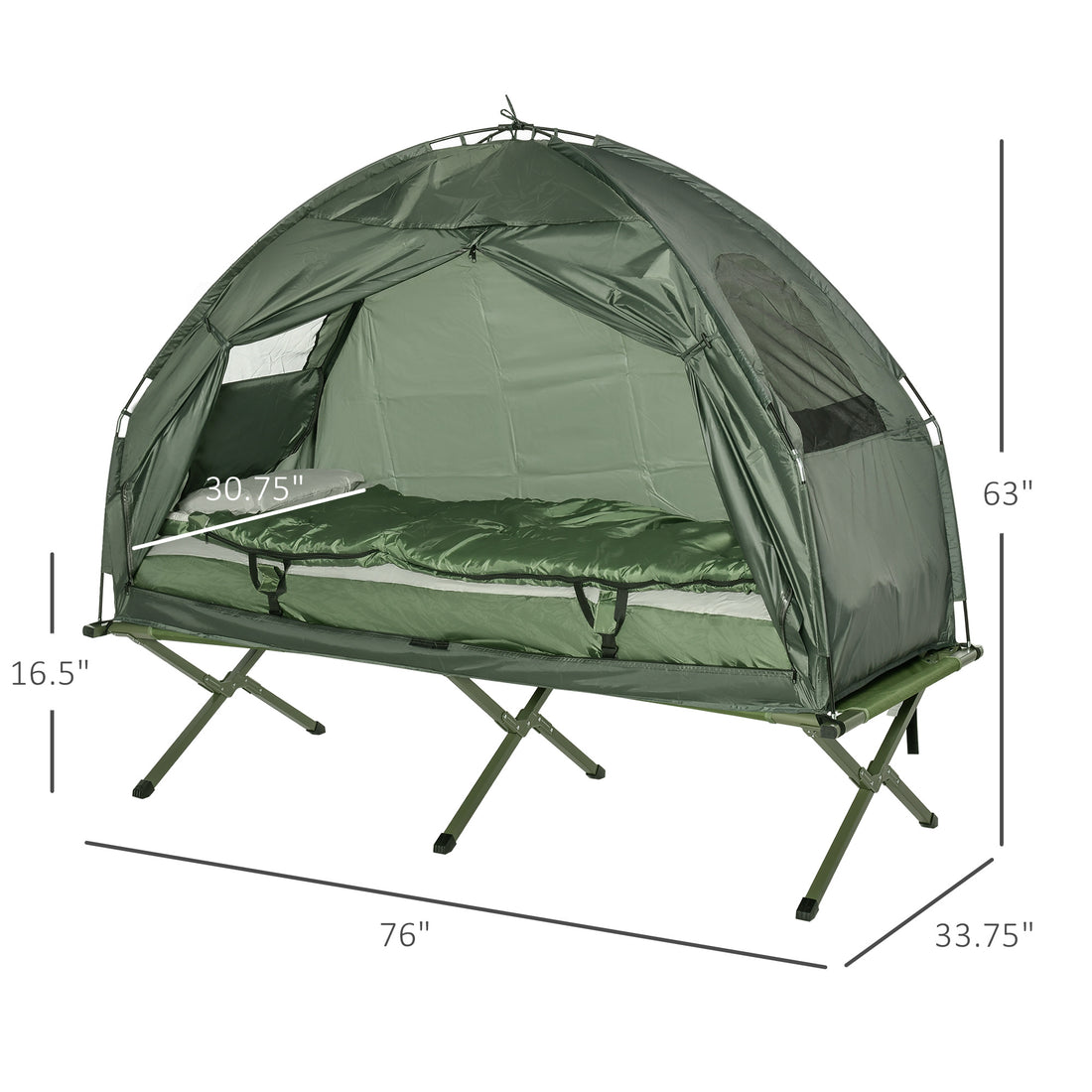 Folding Camping Cot For Adults All In One Portable Bed