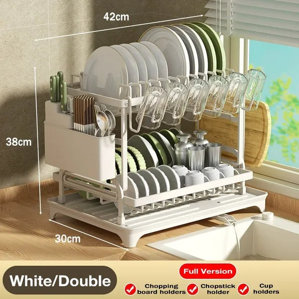 Kitchen Dish Drying Rack With Drain Board