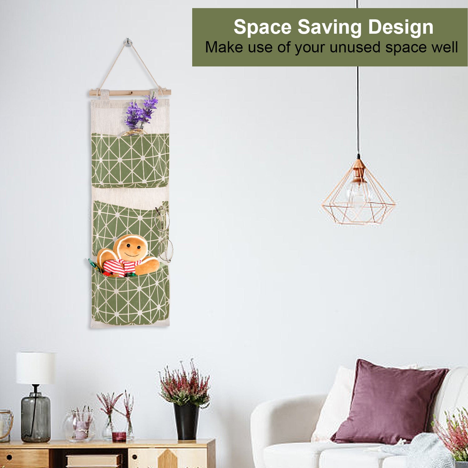 Wall Mounted Storage Bag Organizer (1 Pc)