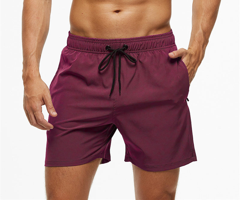 Men's Casual Solid Color Swim Trunks