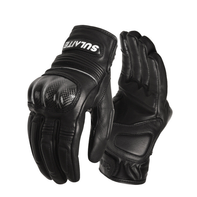 Motorcycle Sheepskin Riding Full Finger Gloves